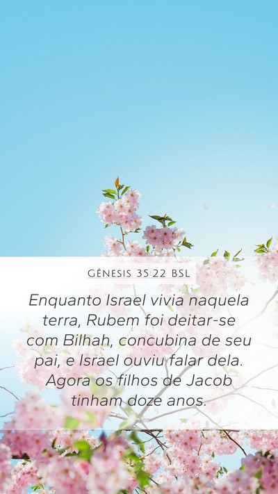 Gênesis 35:22 BSL Bible Verse Image