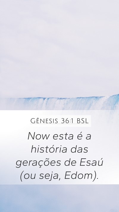 Gênesis 36:1 BSL Bible Verse Image