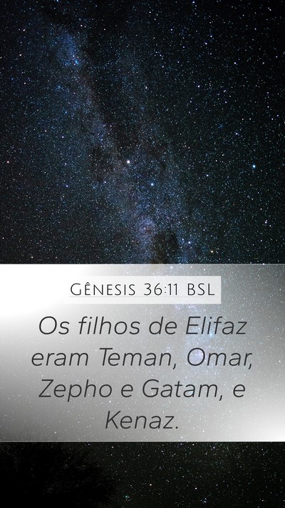Gênesis 36:11 BSL Bible Verse Image