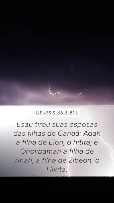 Gênesis 36:2 BSL Bible Verse Image