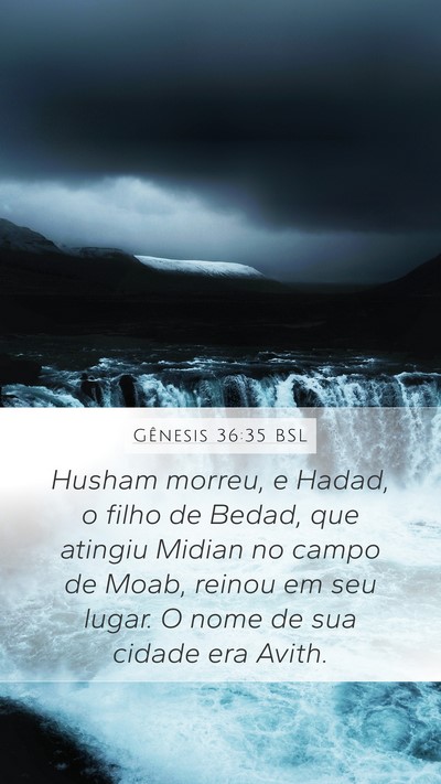 Gênesis 36:35 BSL Bible Verse Image