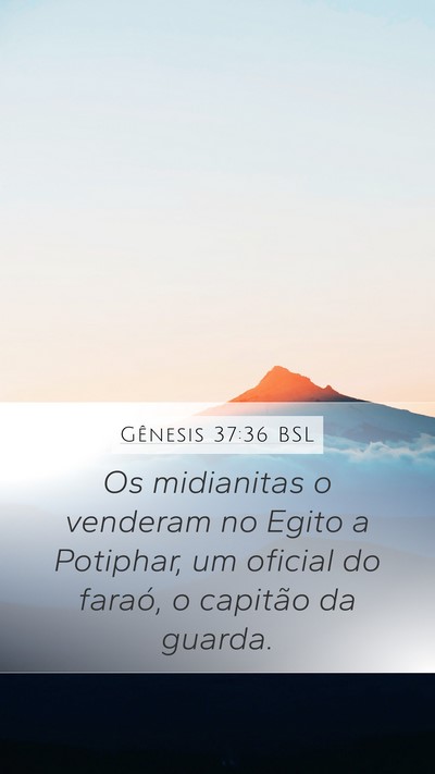 Gênesis 37:36 BSL Bible Verse Image