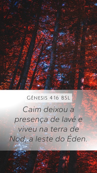 Gênesis 4:16 BSL Bible Verse Image