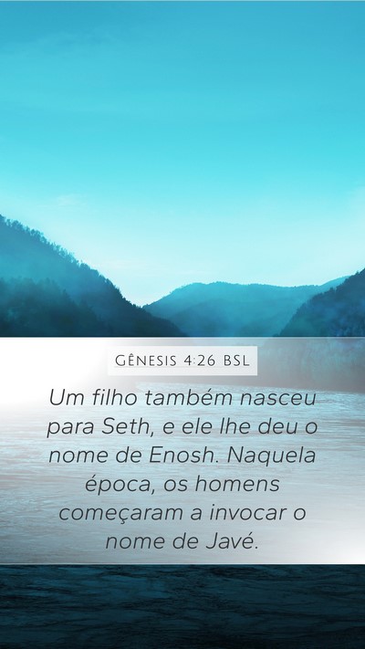 Gênesis 4:26 BSL Bible Verse Image