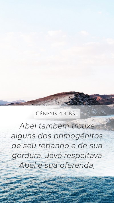 Gênesis 4:4 BSL Bible Verse Image