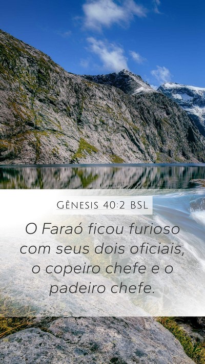 Gênesis 40:2 BSL Mobile Phone Wallpaper - O Faraó ficou furioso com seus dois oficiais, o - Mobile Bible Verse Wallpaper