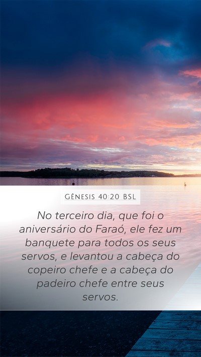 Gênesis 40:20 BSL Bible Verse Image