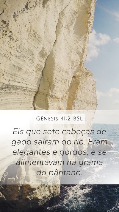 Gênesis 41:2 BSL Bible Verse Image