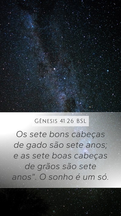 Gênesis 41:26 BSL Bible Verse Image