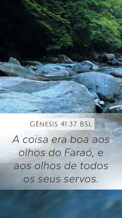 Gênesis 41:37 BSL Bible Verse Image