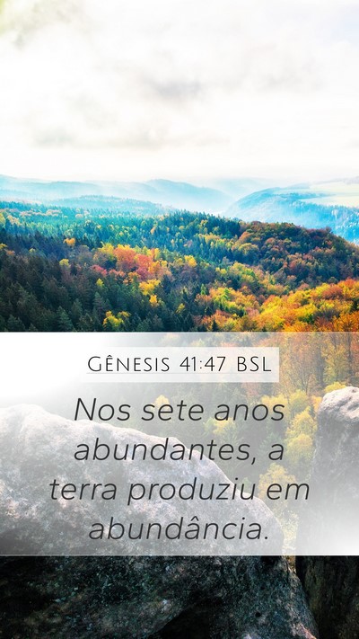 Gênesis 41:47 BSL Bible Verse Image