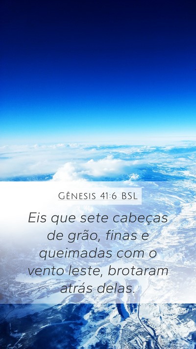 Gênesis 41:6 BSL Bible Verse Image