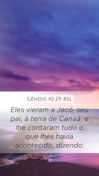 Gênesis 42:29 BSL Bible Verse Image