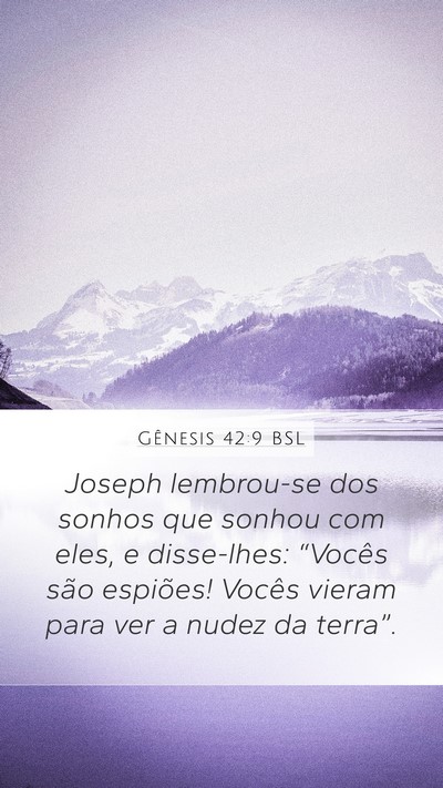 Gênesis 42:9 BSL Bible Verse Image