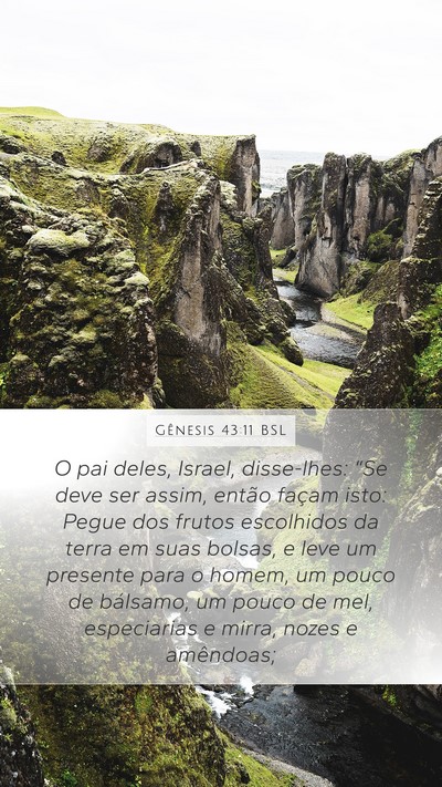 Gênesis 43:11 BSL Bible Verse Image