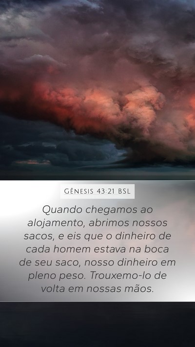 Gênesis 43:21 BSL Bible Verse Image