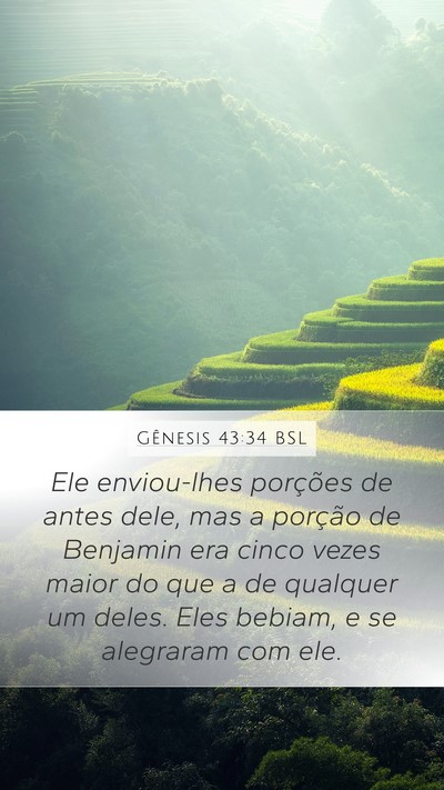 Gênesis 43:34 BSL Bible Verse Image