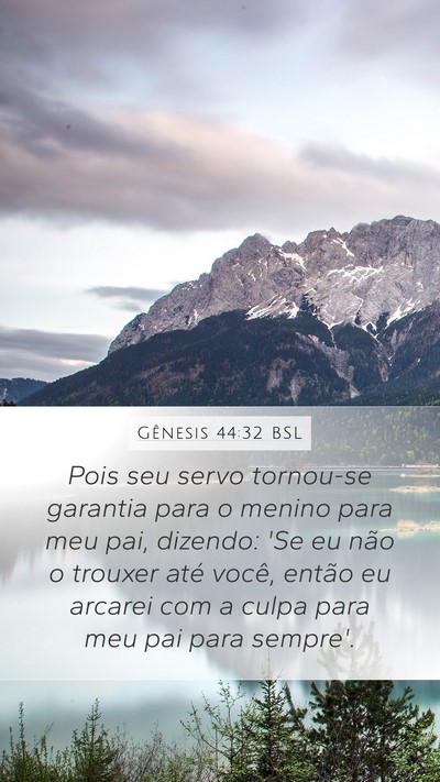 Gênesis 44:32 BSL Bible Verse Image