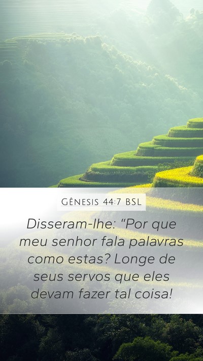 Gênesis 44:7 BSL Bible Verse Image