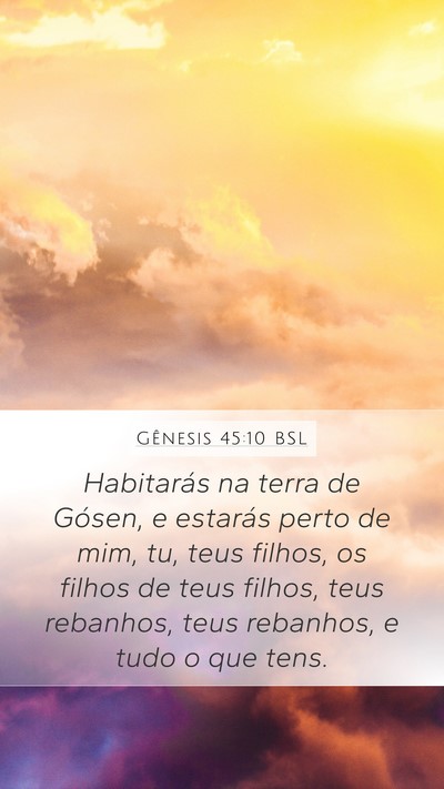 Gênesis 45:10 BSL Bible Verse Image