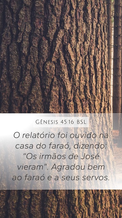 Gênesis 45:16 BSL Bible Verse Image