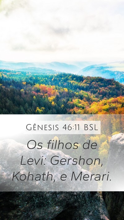 Gênesis 46:11 BSL Bible Verse Image