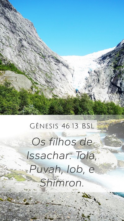 Gênesis 46:13 BSL Bible Verse Image