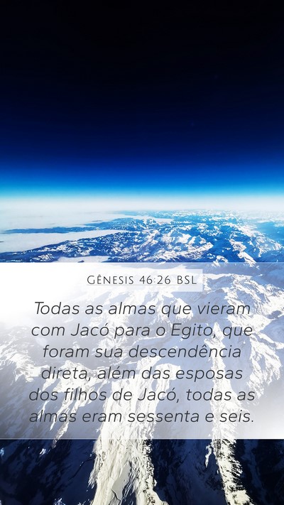 Gênesis 46:26 BSL Bible Verse Image