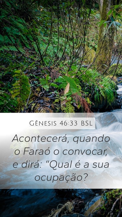 Gênesis 46:33 BSL Bible Verse Image