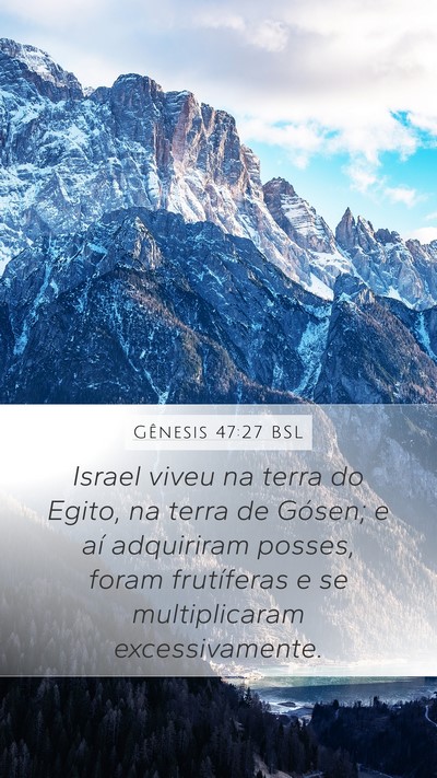 Gênesis 47:27 BSL Bible Verse Image