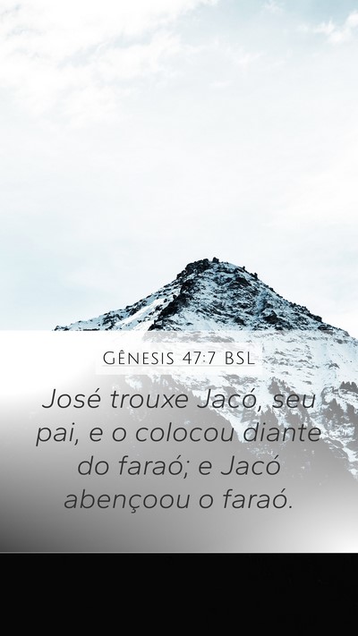 Gênesis 47:7 BSL Bible Verse Image