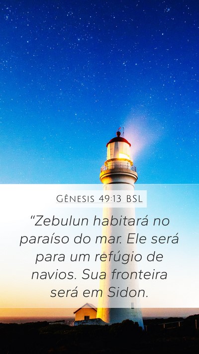 Gênesis 49:13 BSL Bible Verse Image