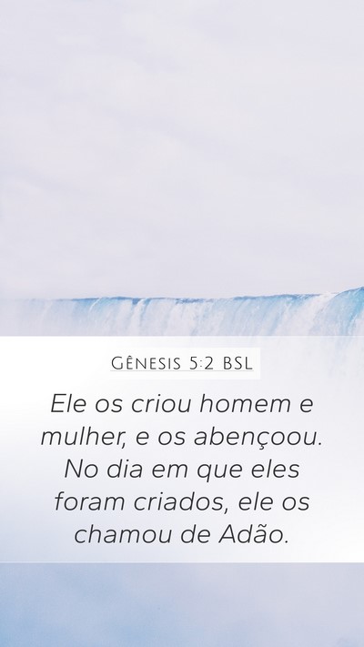 Gênesis 5:2 BSL Bible Verse Image