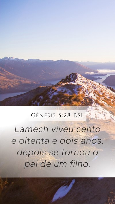 Gênesis 5:28 BSL Bible Verse Image