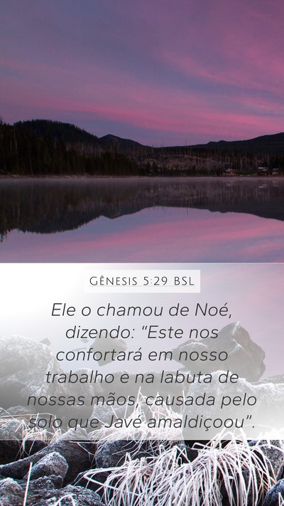 Gênesis 5:29 BSL Bible Verse Image