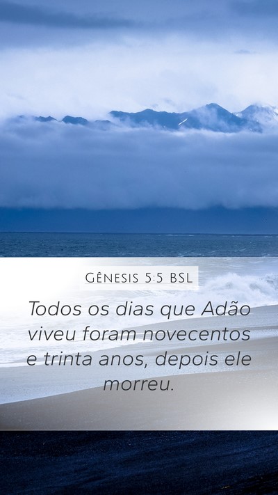 Gênesis 5:5 BSL Bible Verse Image