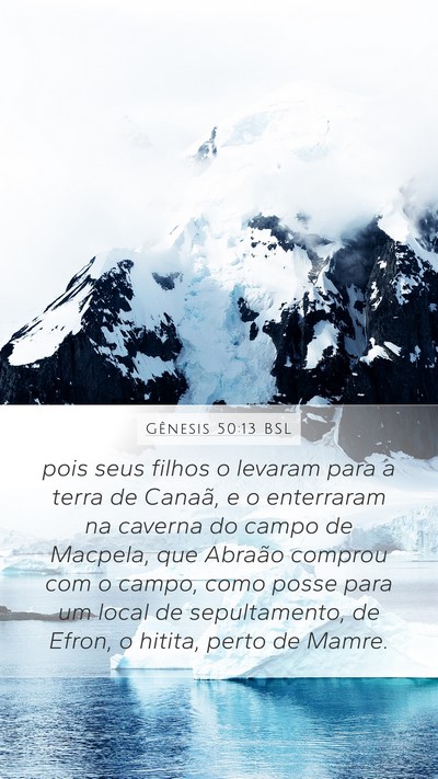 Gênesis 50:13 BSL Bible Verse Image