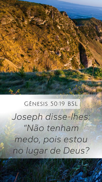 Gênesis 50:19 BSL Bible Verse Image