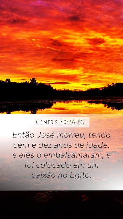 Gênesis 50:26 BSL Bible Verse Image
