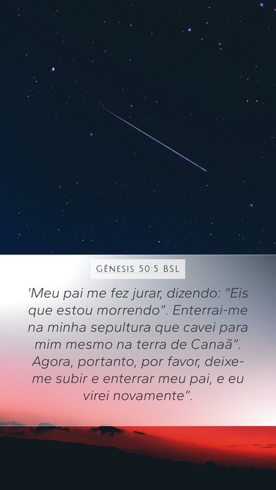 Gênesis 50:5 BSL Bible Verse Image