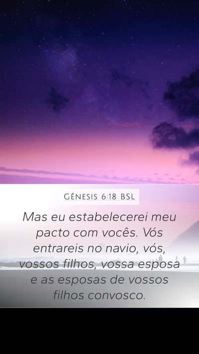 Gênesis 6:18 BSL Bible Verse Image