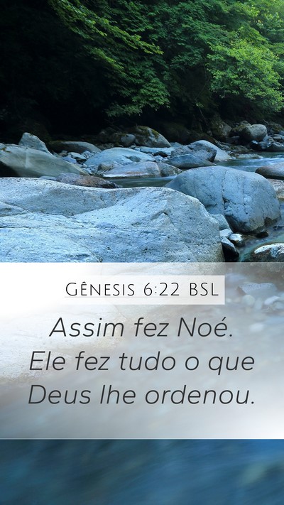 Gênesis 6:22 BSL Bible Verse Image