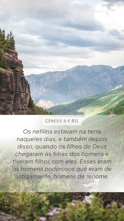 Gênesis 6:4 BSL Bible Verse Image