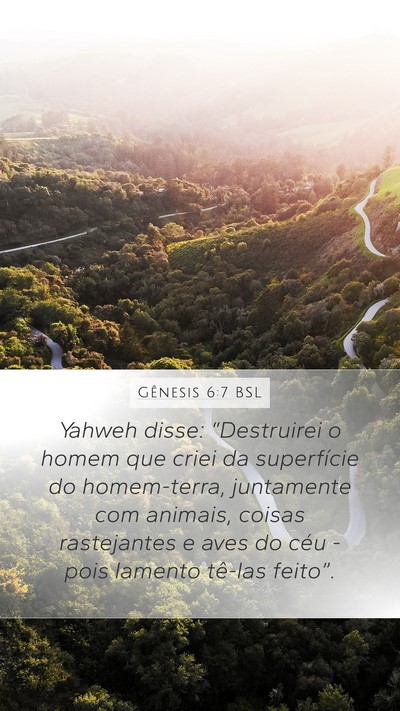 Gênesis 6:7 BSL Bible Verse Image