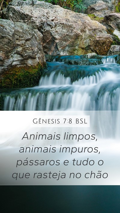 Gênesis 7:8 BSL Bible Verse Image