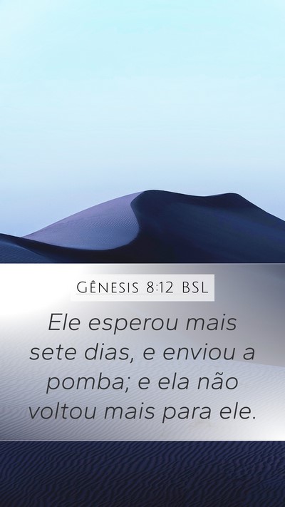 Gênesis 8:12 BSL Bible Verse Image