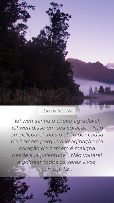 Gênesis 8:21 BSL Bible Verse Image