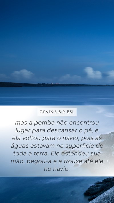 Gênesis 8:9 BSL Mobile Phone Wallpaper - mas a pomba não encontrou lugar para descansar o - Mobile Bible Verse Wallpaper