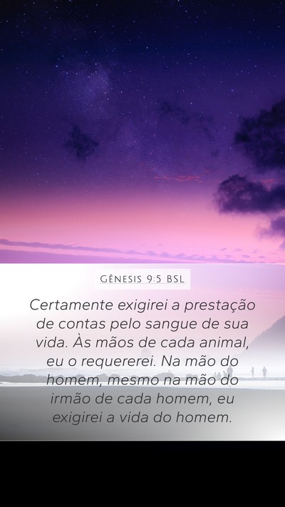 Gênesis 9:5 BSL Bible Verse Image