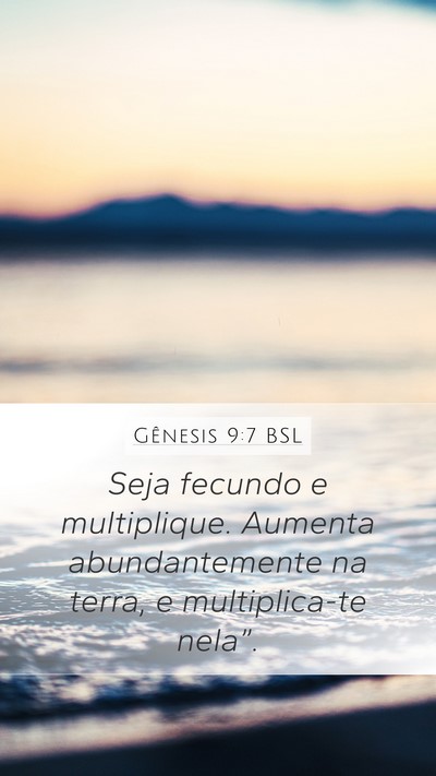 Gênesis 9:7 BSL Bible Verse Image
